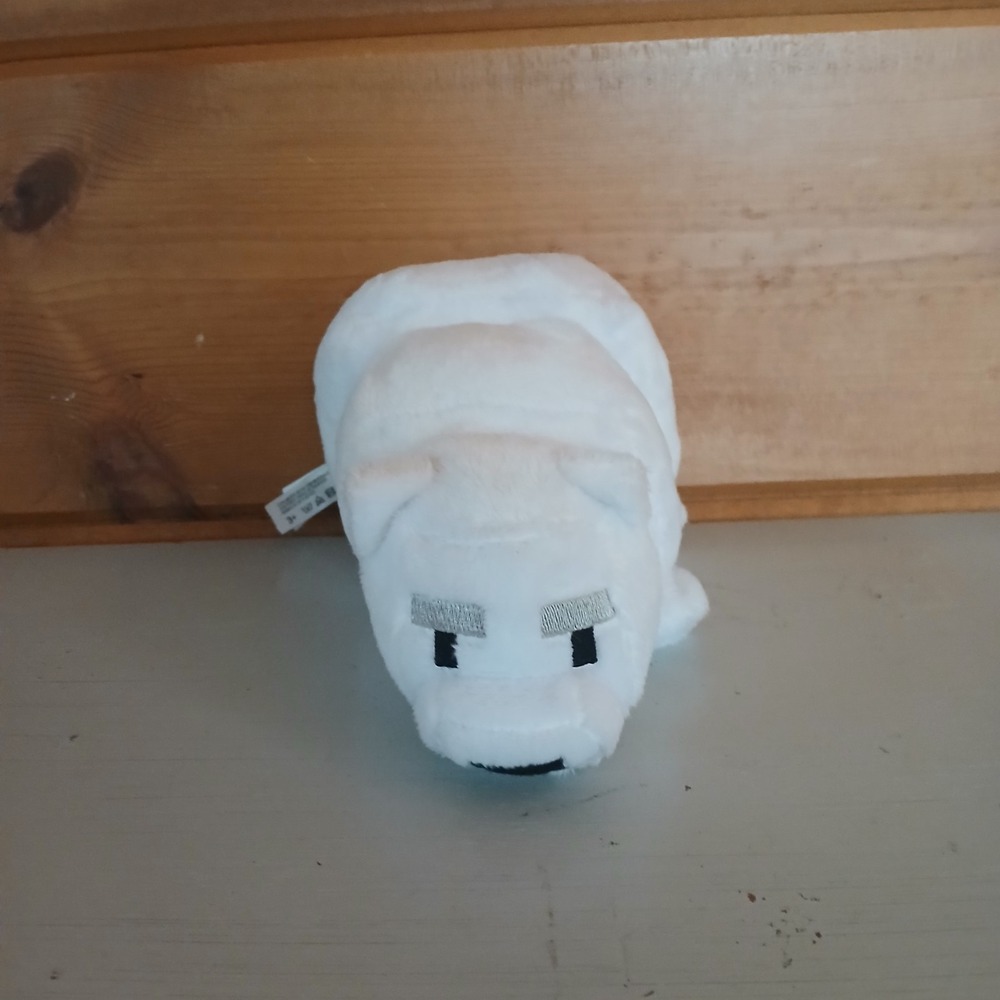 Minecraft Mojang Jinx White Polar Bear Plush Stuffed Animal Game Toy 2017 7" E2‎